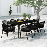 5 Piece Garden Dining Set Grey